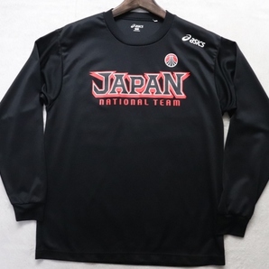 バスケットボール 日本代表 長袖Tシャツ M 黒 アシックス製の画像1