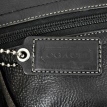 【未使用級】相場価格￥95,640- COACH コーチ F70561 牛革 ヘリテージ ウェブレザー 2WAY ボストンバッグ ブラック トラベル ダッフル _画像6