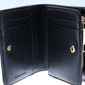 良品★R95 MARC JACOBS マークジェイコブス 財布 ブラック レディース 小銭入れあり 折りたたみ財布 約9.5×11×3.5cm 正規品の画像7