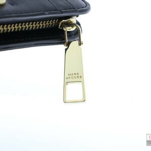 良品★R95 MARC JACOBS マークジェイコブス 財布 ブラック レディース 小銭入れあり 折りたたみ財布 約9.5×11×3.5cm 正規品の画像8