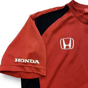 Honda Racing ホンダ レーシング 半袖 クルーネック Tシャツ ストレッチ プリント 赤 レッド トップス Tee サイズ Mの画像3