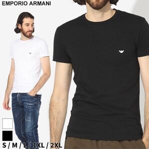 アルマーニ Tシャツ EMPORIO ARMANI Ｍサイズ　白