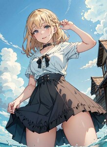 [12179], 豚のレバーは加熱しろ 豚レバ, ジェス , A4 アート ポスター イラスト 同人 美少女 ファンアート アニメ