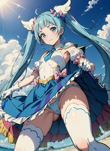 [12115]ソラ・ハレワタール, A4 アート ポスター イラスト 同人 美少女 ファンアート アニメ