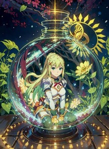 [11641], この素晴らしい世界に祝福を！, ダクネス, A4 アート ポスター イラスト 同人 美少女 ファンアート アニメ