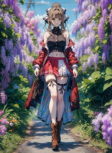 [13830], 甘城ブリリアントパーク, 千斗いすず, A4 アート ポスター イラスト 同人 美少女 ファンアート アニメ