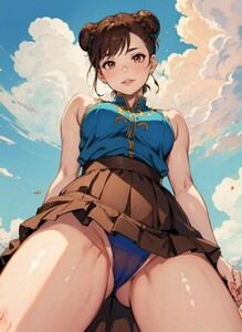 [12550], Street Fighter, 春麗, A4 アート ポスター イラスト 同人 美少女 ファンアート アニメ