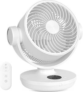  circulator electric fan DC motor 360° times transfer manner timer left right 120° automatic yawing desk small size living electric fan 4 -step air flow adjustment xr-df360-wh