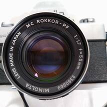 Minolta ミノルタ SRT101 一眼レフフィルムカメラ MC ROKKOR-PF 1:1.7 f=55㎜ カメラ KD0107_画像9