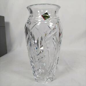 K) HOYA CRYSTAL ホヤクリスタル ガラス 花瓶 花器 フラワーベース インテリア 硝子 花入 置物 オブジェ D0804の画像2