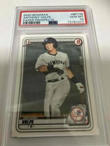 【1円スタート　PSA10 状態完璧】2020 topps bowman 1st　ANTHONY VOLPE　アンソニー・ボルペ