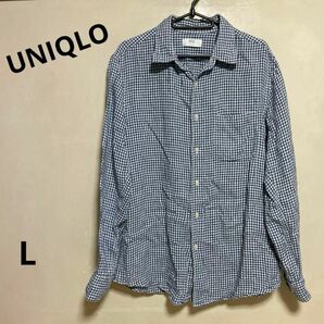 値下げ！ユニクロ UNIQLO 長袖シャツ メンズ Lサイズ