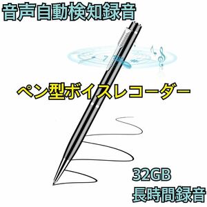 小型【ペン型ボイスレコーダー】ICレコーダー 操作簡単 録音機 イヤホン 会議取材授業商談インタビュー