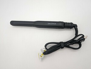 動作品 ケース付き SALONIA サロニア ストレートヘアアイロン 15㎜ SL-004S ブラック BLACK 黒