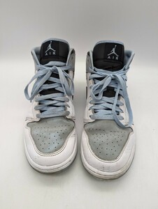 ナイキ エアジョーダン1 ミッド (DV1308 104) アイスブルー 27㎝ US8 NIKE AIR JORDAN 1 MID SE WHITE/ICE BLUE-BLACK スニーカー