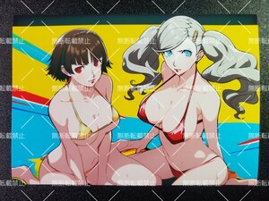 ペルソナ5　Persona5　新島真&高巻杏　D　写真　イラスト　同人　ファンアート　イラストアート　2L判