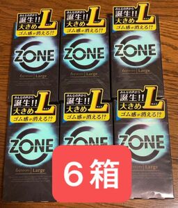 【簡易梱包】ジェクス コンドーム ZONE ゾーン Lサイズ　large 6個入　6箱【値引不可】