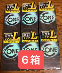 【簡易梱包】ジェクス コンドーム ZONE ゾーン Lサイズ　large 6個入　6箱【値引不可】