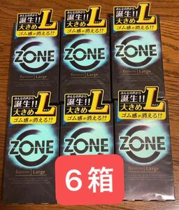 【簡易梱包】ジェクス コンドーム ZONE ゾーン Lサイズ　large 6個入　6箱【値引不可】