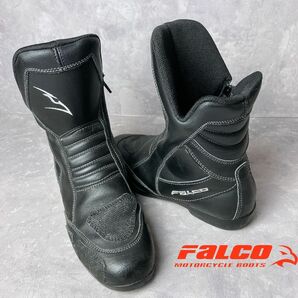 ジャンニファルコ バイクブーツ ライディングシューズ バイクブーツ　 FALCO 24センチ相当　レディース　ブラック ブーツ