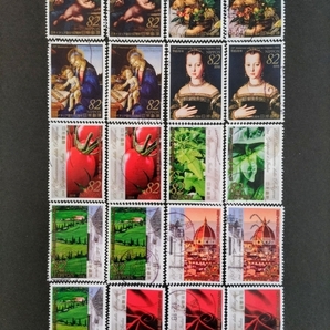 使用済み切手 「２０１６日本イタリア外交１５０周年」 １０種完 ２０枚の画像1