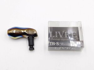 (管85157)美品 LIVRE リブレ TB-S 79mm シマノC チタン ファイヤー＆ブラック ハンドルノブ ジギング カスタムハンドル