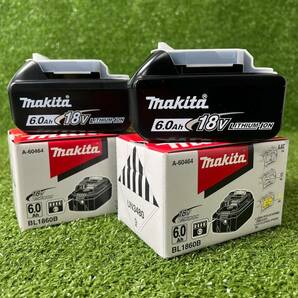 ★未使用2個セット マキタ makita リチウムイオンバッテリ BL1860B 18v 6.0Ah 純正 バッテリ 急速充電 領収OK w0421-1の画像1