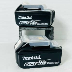 ★未使用2個セット マキタ makita リチウムイオンバッテリ BL1860B 18v 6.0Ah 純正 バッテリ 急速充電 領収OK w0422-7の画像1