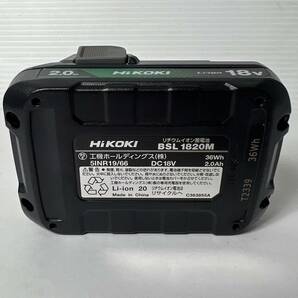 ★未使用品 HiKOKI ハイコーキ 18V 2.0Ah 薄型リチウムイオン電池 蓄電池 BSL1820M バッテリー 領収OK w0426-1-2.5の画像5