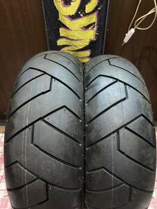 中古MCタイヤ バリ山 2023年製造 VeeRubber 120/70-12 130/70-12 セット 3923 K4767