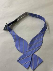 1938 HACKETT ハケット 蝶ネクタイ 水色×青×白縞模様 新品未使用品