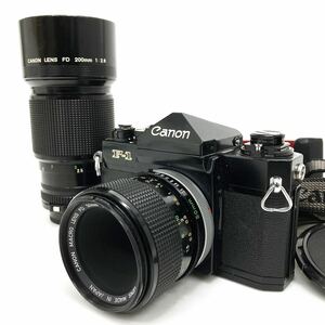 動作品 Canon キャノン F-1 ボディ レンズ FD 50mm 1:3.5 ssc/FD 200mm 1:2.8 2点 セット 一眼レフカメラ alp川0415