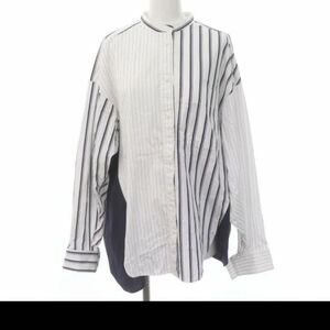 エンフォルド　ＤＥＴＡＩＬ　ＳＨＩＲＴ　シャツ　ブラウス　ストライプ 長袖 ストライプ シャツ ホワイト