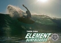 【新品未使用】ELEMENTsurfboard TWIN FISH 6.0LEMON PUエレメントサーフボード ツインフィッシュ　オーストラリア　バイロンベイ_画像9
