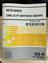 ◆(40327)三菱 DELICA SPACE GEAR デリカ スペースギア 整備解説書　電気配線図集 GH-PD6W/PF6W KH-PD8W/PE8W/PF8W '03-9 No.1033A77_画像1