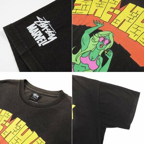 STUSSY ステューシー SHE-HULK Tシャツ ブラック Size XL #18344 送料360円 ストリート マーベル シーハルク アメカジ コラボ Teeの画像6