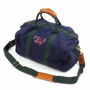 POLO Ralph Lauren ポロ ラルフローレン スウェット ボストンバッグ ネイビー #18129 アメカジ ショルダー