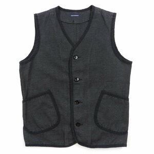 URBAN RESEARCH Urban Research Brown z beach type the best charcoal size M #18151 postage 360 jpy American Casual Work gilet cotton 