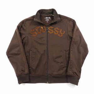 STUSSY ステューシー ジャージトップ ダークブラウン Size M #18342 ストリート アメカジ ジャケット