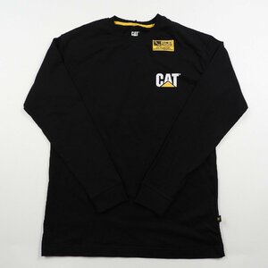 未使用 CAT キャタピラー 長袖 Tシャツ プリント ブラック size S #18420 アメカジ ロゴ 企業物 トレードマーク バナー