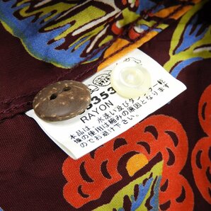 SUN SURF サンサーフ SS35311 アロハシャツ ISLAND FLOWER レーヨン size S 18423 送料360円 ハワイアンシャツ アメカジ ハイビスカスの画像5