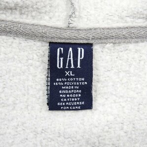 GAP ギャップ ジップ スウェット パーカー グレー size XL #18463 アメカジ スエットパーカー フルジップの画像3