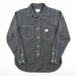 美品 WESTRIDE ウエストライド ORIGINAL SELVAGE 5oz シャンブレーシャツ ブラック size 38 #18529 アメカジ トップス