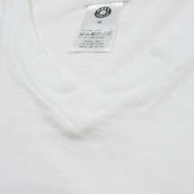 POST OALLS ポスト オーバーオールズ Vネック 半袖Tシャツ ホワイト Size M #18622 送料360円 アメカジ カジュアル Tee_画像5