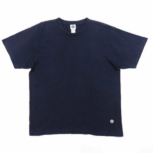 POST O'ALLS Post Overalls short sleeves crew neck T-shirt navy size L #18665 postage 360 jpy American Casual plain 