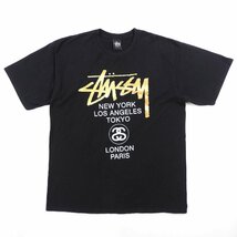 STUSSY ステューシー 半袖 ワールドツアー Tシャツ size XL #18646 送料360円 ロゴ ストリート プリント_画像1