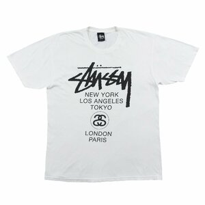 STUSSY ステューシー 半袖 ワールドツアー Tシャツ size M #18635 送料360円 ロゴ ストリート プリント