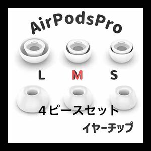 AirPodsPro イヤーチップ 2ペアセット(4ピース) サイズM