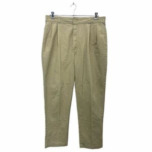 Dickies ワークパンツ W40 ディッキーズ タック入り ビッグサイズ ベージュ 古着卸 アメリカ仕入 2312-301