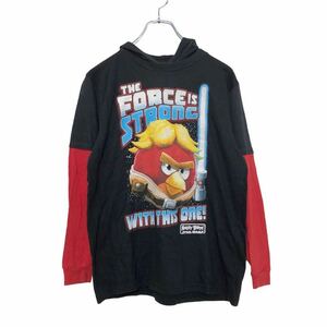 STAR WARS long sleeve character T-shirt 14/16 150~ black red Kids f-ti piling put on manner old clothes . America buying up a510-5818
